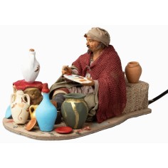 Seated painter in motion series 30 cm for Mondo nativity scene 2