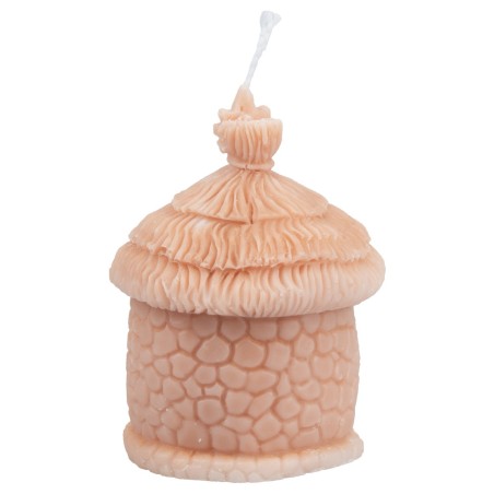 Scented soy wax Nativity candle with hut 8.5 cm