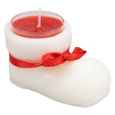 Scented Santa Claus boot candle in soy wax 4.5 cm.