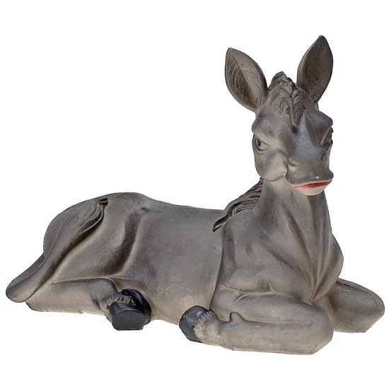 Asno sentado de resina para belén para estatuas de 15 cm.