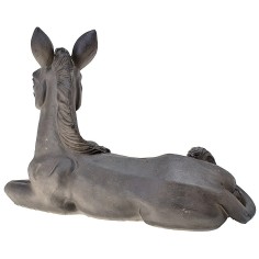 Sitting donkey in resin for nativity scene for 15 cm statues 2