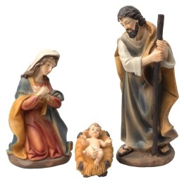 Natividad 3 figuras en resina serie 15 cm