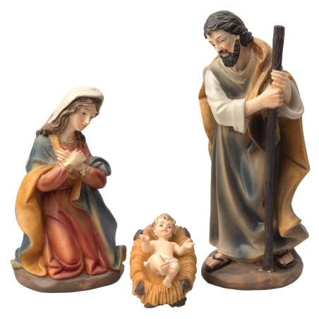 Natividad 3 figuras de resina para belén