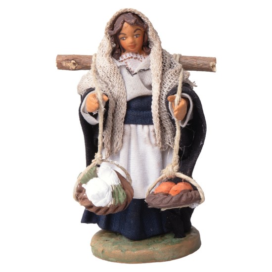 copia di Raccoglitrice di frutta 10 cm per presepe Mondo Presepi