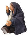 Vendedor sentado que llama con la mano a la boca serie 10 cm