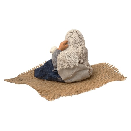 Woman sitting with lamb 10 cm series