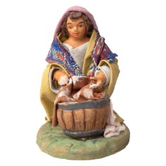 Lavandera arrodillada serie 10 cm Mundo Pesebres