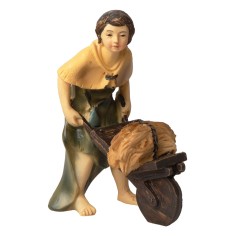 Farmer with wheelbarrow in resin 8-9 cm series