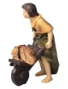 Farmer with wheelbarrow in resin 8-9 cm series