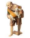 Shepherd with lamb in cloth and staff series 8-9 cm in resin