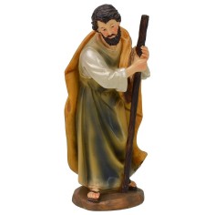 San Giuseppe con bastone in resina 15 cm Mondo Presepi 2