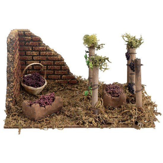 Vineyard with grapes cm 20x14x10.5 h. Mondo Presepi