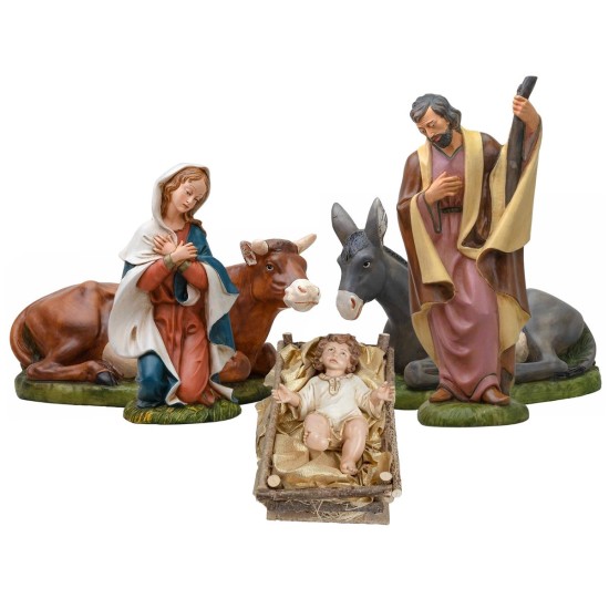 Set Natività 5 soggetti serie 53 cm Euromarchi da esterno per