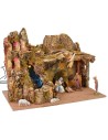 Presepe completo di statue Landi moranduzzo con luci e cascata