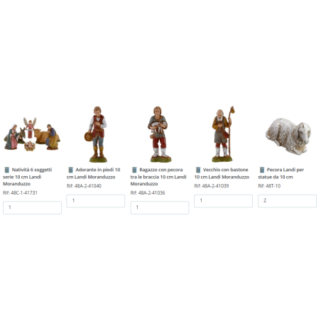 Pueblo enyesado iluminado completo con figuritas para belén.