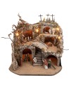 Illuminated nativity scene complete with Easter figurines cm