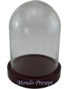Campana para belén vacía de vidrio cm 13x17,5 h.