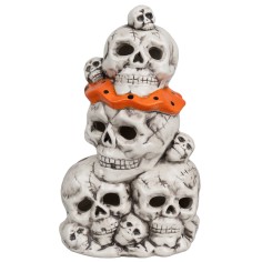 Stack of illuminated resin skulls 27.5 cm for Mondo nativity scene