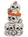 Stack of illuminated resin skulls 27.5 cm