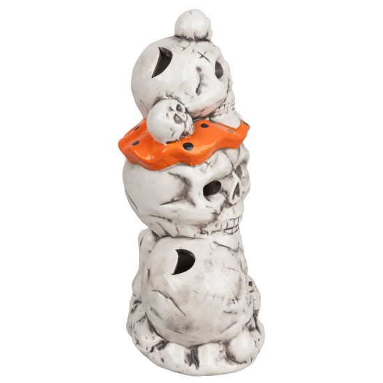 Stack of illuminated resin skulls 27.5 cm for Mondo nativity scene