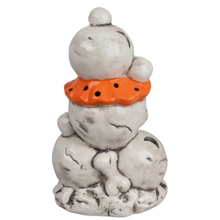 Pila di teschi in resina illuminati 27,5 cm per presepe Mondo