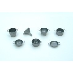 Set 7 tegami in plastica color metallo - Cod. K20 Mondo Presepi