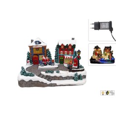 Escenario navideño en movimiento completo con luz y música 2