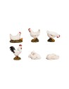 Set de 6 animales de granja serie 8-10 Landi Moranduzzo