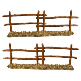 Set of 2 double fences cm 21.5x7.1 h