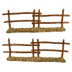 Set de 2 cercas dobles cm 21,5x7,1 h