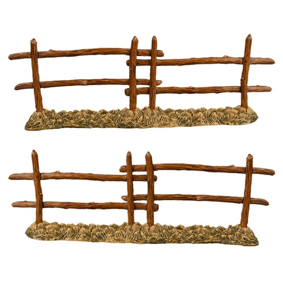 Set 2 staccionate doppie cm 21,5x7,1 h per presepe Mondo Presepi