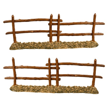 Set 2 staccionate doppie cm 21,5x7,1 h per presepe Mondo Presepi