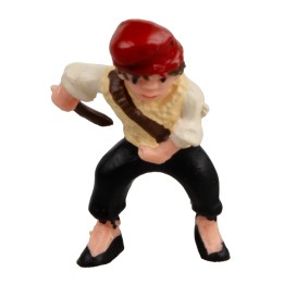 Bambino in piedi con bastone serie 7-8 cm