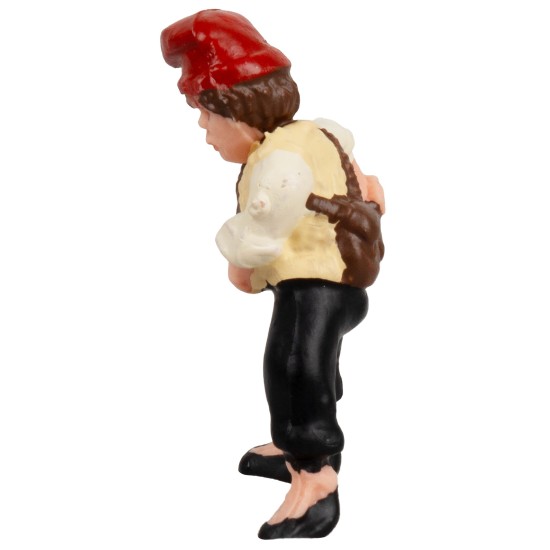 Bambino in piedi con bastone serie 7-8 cm