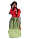 Befana con luci e suoni rossa e verde 70 cm