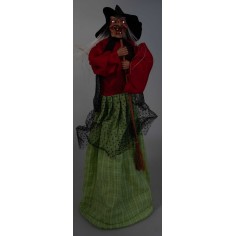 Befana con luces y sonidos roja y verde 70 cm 2