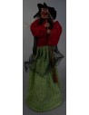 Befana con luces y sonidos roja y verde 70 cm