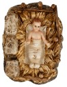 Gesù Bambino con culla rimovibile in resina serie 15 cm Landi