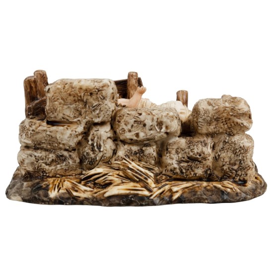 Baby Jesus with removable cradle in resin series 15 cm Landi