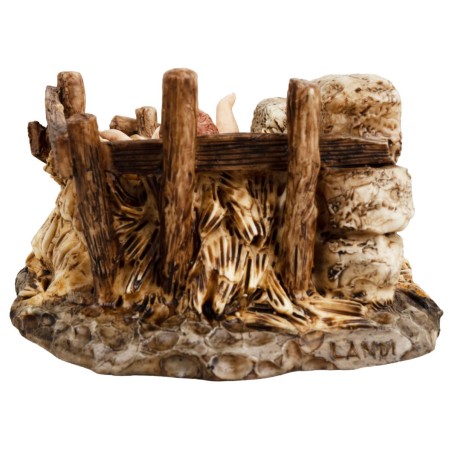 Baby Jesus with removable cradle in resin series 15 cm Landi