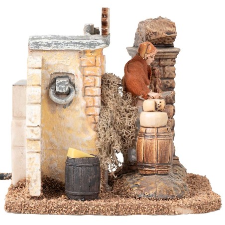 Salumiere con bottega serie 10 cm Landi Moranduzzo in movimento