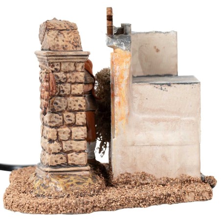 Delicatessen shopkeeper with shop series 10 cm Landi Moranduzzo in motion