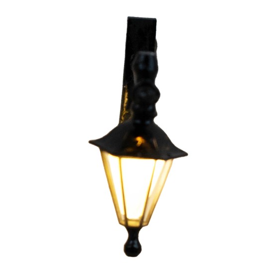 Lanterna da parete cm 4x4,1 con luce led bianco caldo 12v