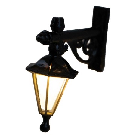 Wall lantern cm 4x4.1 with warm white LED light 12v