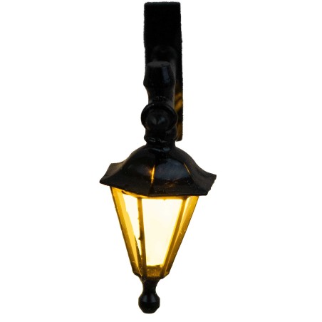 Lanterna da muro cm 4x4,1 con led giallo tremolante 12v