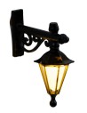 Wall lantern cm 4x4.1 with flickering yellow LED 12v