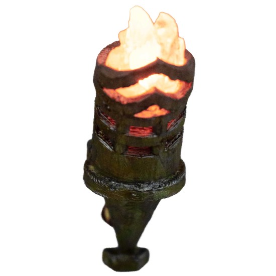 Fiaccola h 7,3 cm led arancio tremolante 12v