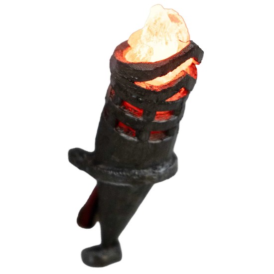 Fiaccola h 7,3 cm led arancio tremolante 12v