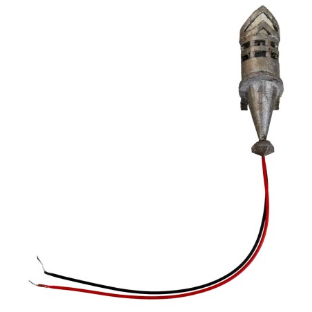 Antorcha h 7,3 cm led naranja parpadeante 12v