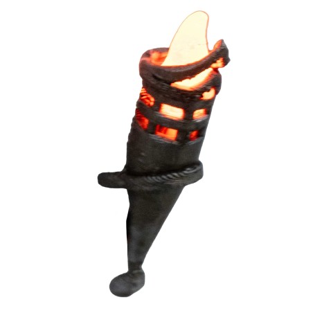 Antorcha de 4,8 cm parpadeante con LED amarillo de 12 V para belén.